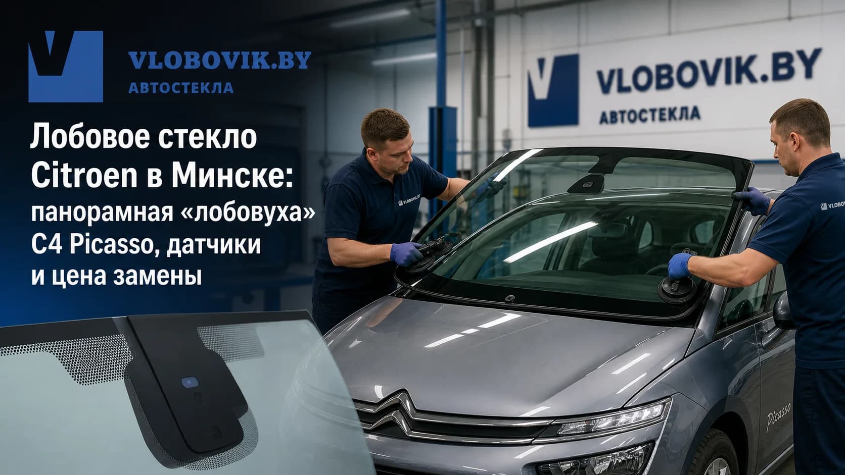 Лобовое стекло Citroen в Минске: панорамная «лобовуха» C4 Picasso, датчики и цена замены